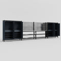 M2222 Modular Work Bench - H2100mm x W7500mm | Stainless WBT | Dark Grey