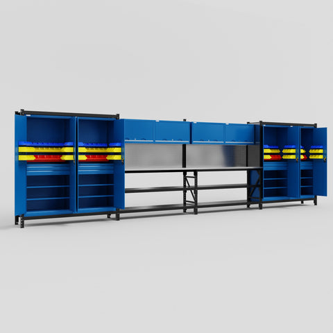 M2222 Modular Work Bench - H2100mm x W7500mm
