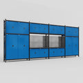 M2222 Modular Work Bench - H3100mm x W7500mm | Laminate WBT | Blue