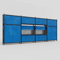 M2222 Modular Work Bench - H3100mm x W7500mm | Laminate WBT | Blue