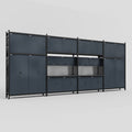 M2222 Modular Work Bench - H3100mm x W7500mm | Laminate WBT | Dark Grey