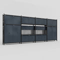 M2222 Modular Work Bench - H3100mm x W7500mm | Laminate WBT | Dark Grey