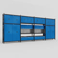 M2222 Modular Work Bench - H3100mm x W7500mm | Laminate WBT | Blue