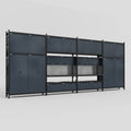 M2222 Modular Work Bench - H3100mm x W7500mm | Laminate WBT | Dark Grey