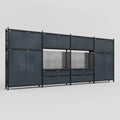M2222 Modular Work Bench - H3100mm x W7500mm | Laminate WBT | Dark Grey