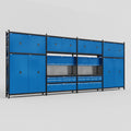 M2222 Modular Work Bench - H3100mm x W7500mm | Laminate WBT | Blue