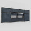 M2222 Modular Work Bench - H3100mm x W7500mm | Laminate WBT | Dark Grey