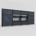 M2222 Modular Work Bench - H3100mm x W7500mm | Laminate WBT | Dark Grey