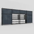 M2222 Modular Work Bench - H3100mm x W7500mm | Laminate WBT | Dark Grey
