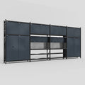 M2222 Modular Work Bench - H3100mm x W7500mm | Laminate WBT | Dark Grey