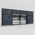 M2222 Modular Work Bench - H3100mm x W7500mm | Laminate WBT | Dark Grey