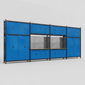 M2222 Modular Work Bench - H3100mm x W7500mm | MDF WBT | Blue