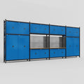 M2222 Modular Work Bench - H3100mm x W7500mm | MDF WBT | Blue
