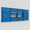 M2222 Modular Work Bench - H3100mm x W7500mm | MDF WBT | Blue