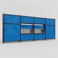 M2222 Modular Work Bench - H3100mm x W7500mm | MDF WBT | Blue