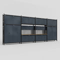 M2222 Modular Work Bench - H3100mm x W7500mm | MDF WBT | Dark Grey