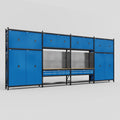 M2222 Modular Work Bench - H3100mm x W7500mm | MDF WBT | Blue