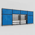 M2222 Modular Work Bench - H3100mm x W7500mm | MDF WBT | Blue