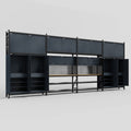 M2222 Modular Work Bench - H3100mm x W7500mm | MDF WBT | Dark Grey