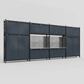 M2222 Modular Work Bench - H3100mm x W7500mm | Stainless WBT | Dark Grey