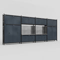 M2222 Modular Work Bench - H3100mm x W7500mm | Stainless WBT | Dark Grey