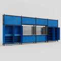 M2222 Modular Work Bench - H3100mm x W7500mm