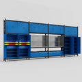 M2222 Modular Work Bench - H3100mm x W7500mm