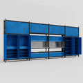 M2222 Modular Work Bench - H3100mm x W7500mm