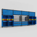M2222 Modular Work Bench - H3100mm x W7500mm
