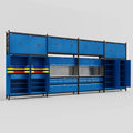 M2222 Modular Work Bench - H3100mm x W7500mm