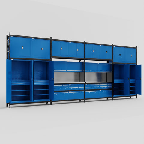 M2222 Modular Work Bench - H3100mm x W7500mm