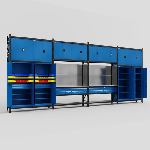M2222 Modular Work Bench - H3100mm x W7500mm