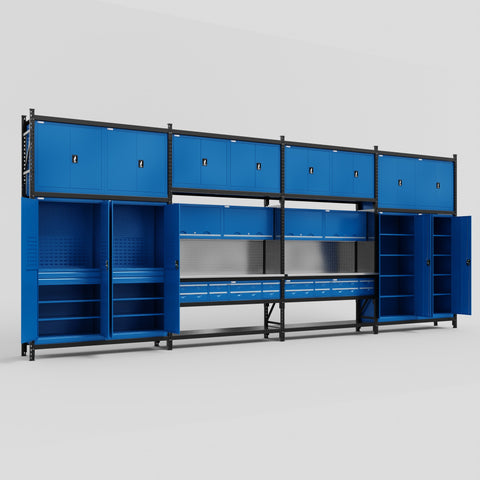M2222 Modular Work Bench - H3100mm x W7500mm
