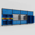 M2222 Modular Work Bench - H3100mm x W7500mm