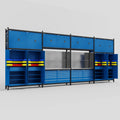 M2222 Modular Work Bench - H3100mm x W7500mm