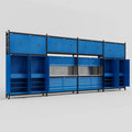 M2222 Modular Work Bench - H3100mm x W7500mm