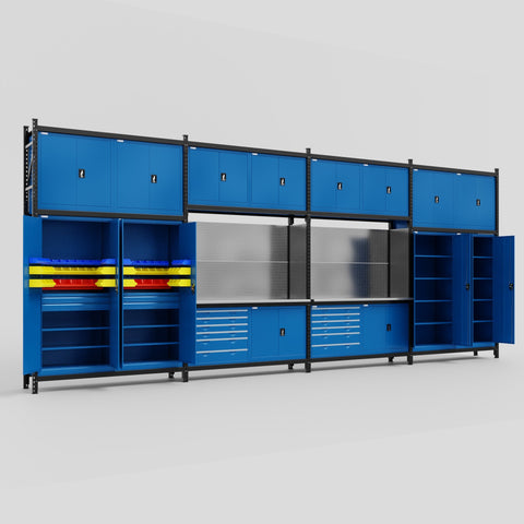M2222-3C Modular Work Bench - H3100mm x W7500mm