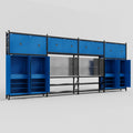 M2222 Modular Work Bench - H3100mm x W7500mm