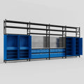 M2222 Modular Work Bench with Shelves - H3100mm x W7500mm