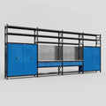 M2222 Modular Work Bench with Shelves - H3100mm x W7500mm