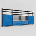 M2222 Modular Work Bench with Shelves - H3100mm x W7500mm