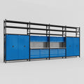 M2222 Modular Work Bench with Shelves - H3100mm x W7500mm