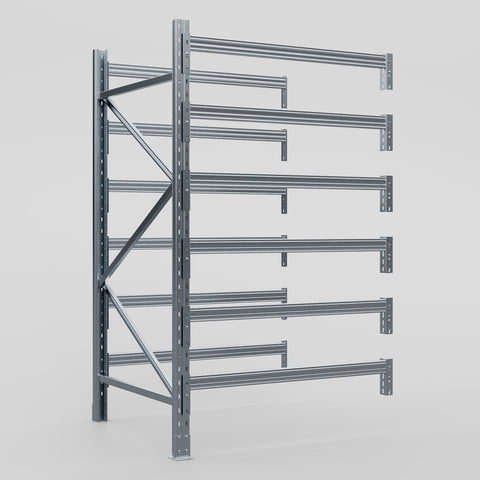 Pallet Racking Hot Dip Galvanised - H2438 x D1220mm - Add On Bay