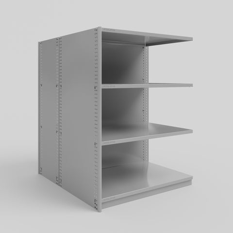 RUT Shelving - Double Sided - Add-On Bay: H1200 x W900 x D600/D400mm
