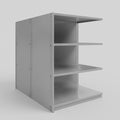RUT Shelving - Double Sided - Add-On Bay: H1200 x W900 x D600/D600mm