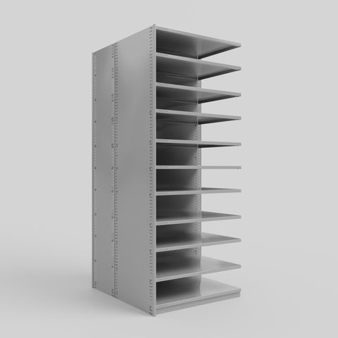 RUT Shelving - Double Sided - Add-On Bay: H2175 x W900 x D600/D400mm