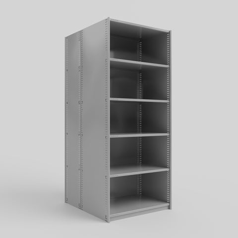 RUT Shelving - Double Sided - Full Bay: H2175 x W900 x D600/D400mm