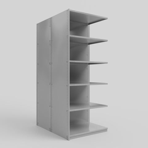 RUT Shelving - Double Sided - Add-On Bay: H2175 x W900 x D600/D600mm
