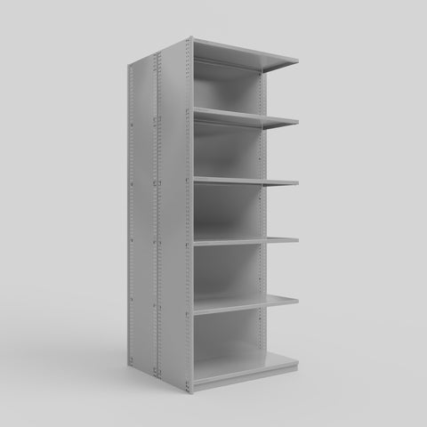RUT Shelving - Double Sided - Add-On Bay: H2175 x W900 x D400/D400mm