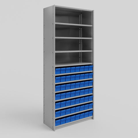 Small Parts Storage Shelving - Full Bay: H2175 x W900 x D400